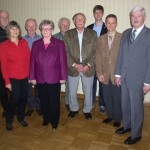 Jubilare für 40 jährige Mitgliedschaft: Roland Wolfrum, Hildegard Schenk, Ernst Schneider, Erika Groha,  Herbert Schneider, Martin Masuch, Joachim Lindner, Karl-Heinz Kauczok