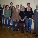 Diesjährige Ausgebildete und langjährige Ehrenamtliche: Robert Böhm, Astrid Schlösser, Martin Dürr, Johannes Pilling, Elke Karrlein, Joachim Lindner, Lukas Bäuerle, Heike Rudolph, Martin Masuch, Michael Schmitt, Karl-Heinz Kauczok