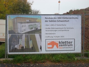 Unser Banner an der Baustelle
