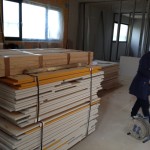 Die Paneele für die Kletterwände