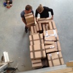 Die Kartons mit den KLettergriffen