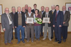 Die 50- und 60-jährigen Jubilare sowie die verabschiedeten Revisoren